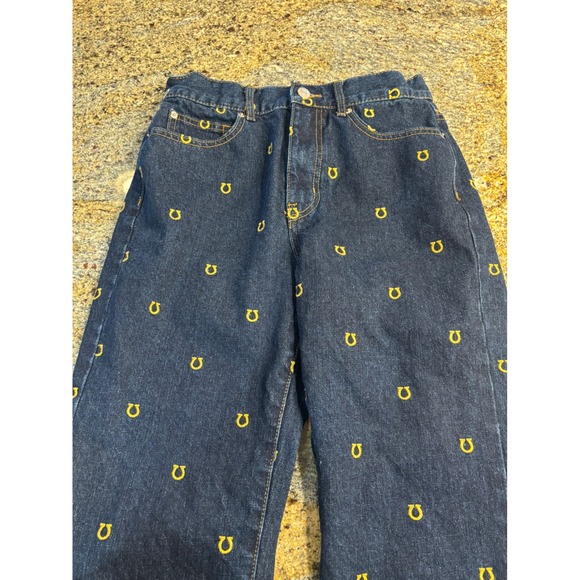 BDG Denim - BDG‎ Womens Cowboy Jeans Dark Wash Horseshoe Embroidered Straight Leg 27